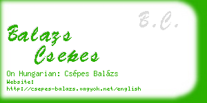 balazs csepes business card