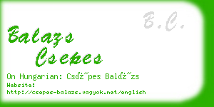 balazs csepes business card